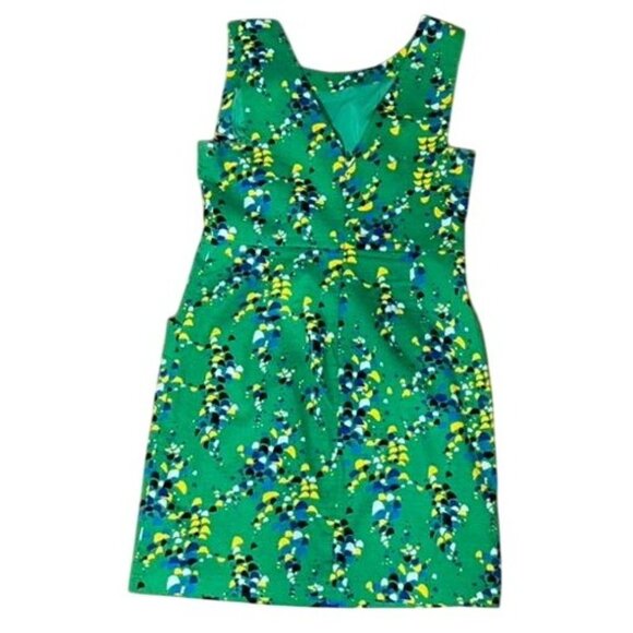 Plenty By Tracy Reese Green Sleeveless Dress With Abstract Print Size 12 Anthrop - Picture 4 of 8